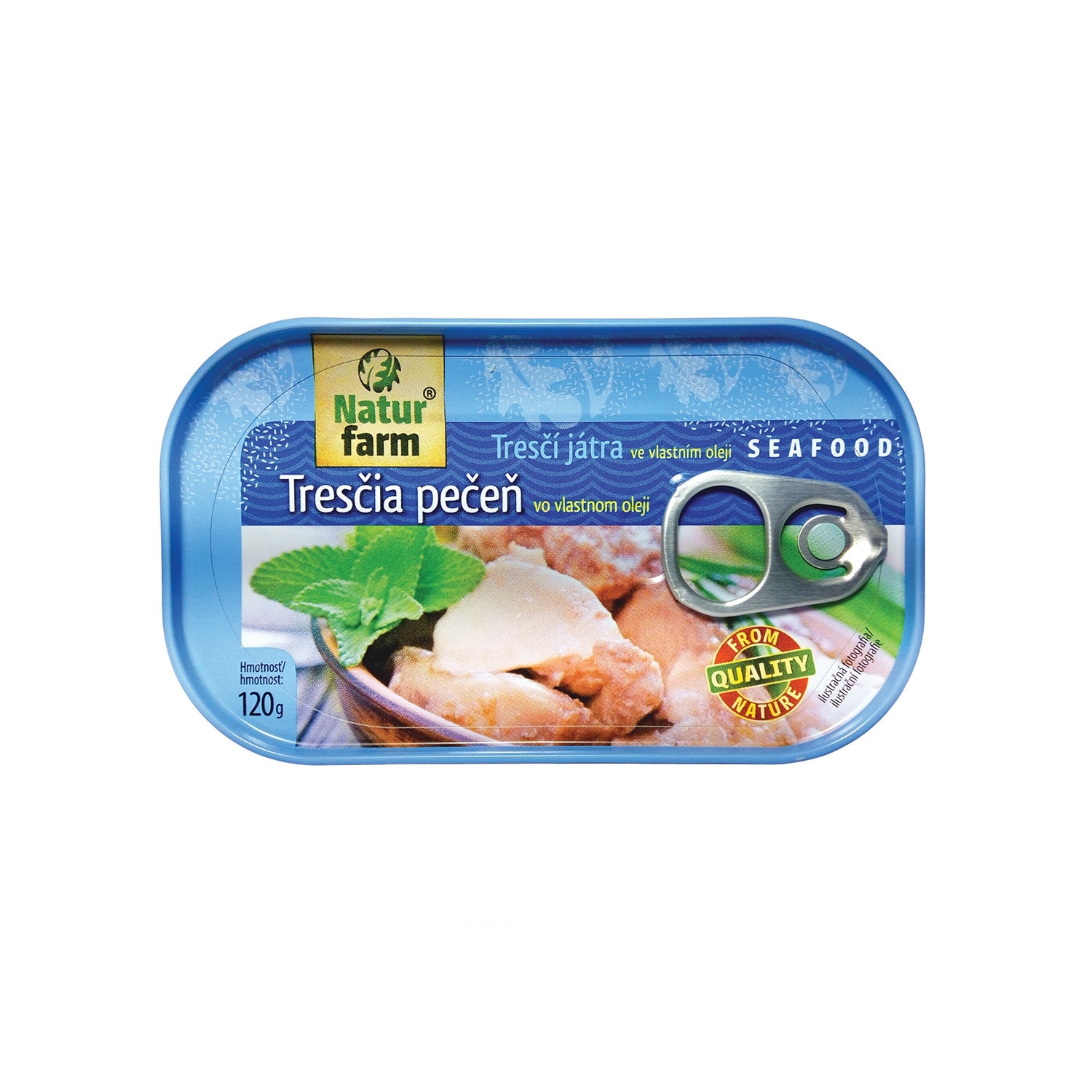 Natur farm Tresčí játra ve vlastním oleji 120 g