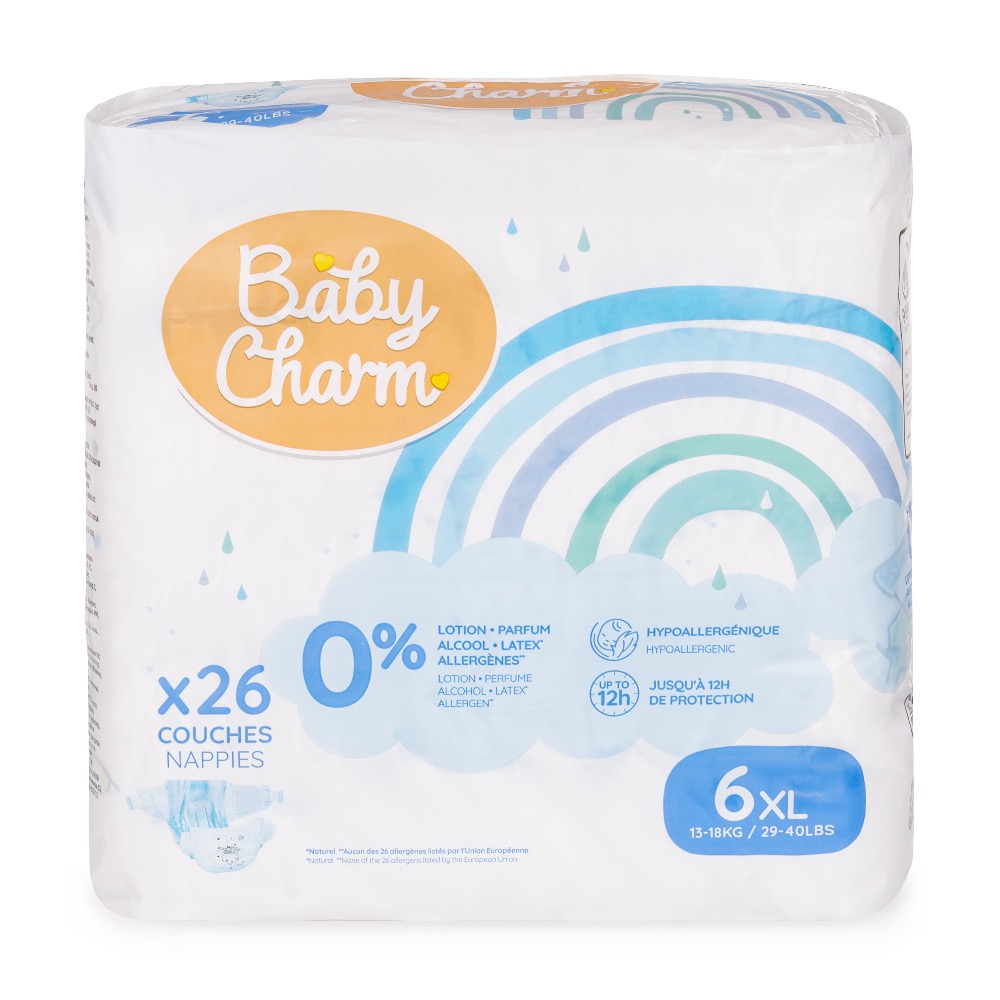 Baby Charm Super Dry Flex 6 XL 13-18 kg 26 ks