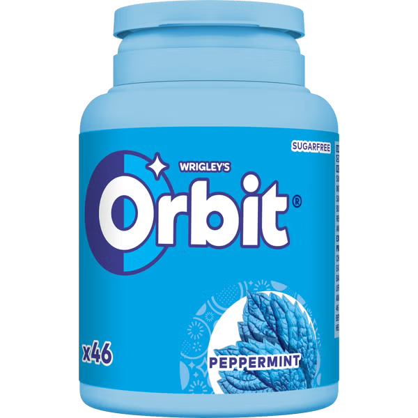 Wrigley's Orbit Peppermint žvýkačky bez cukru 46 ks