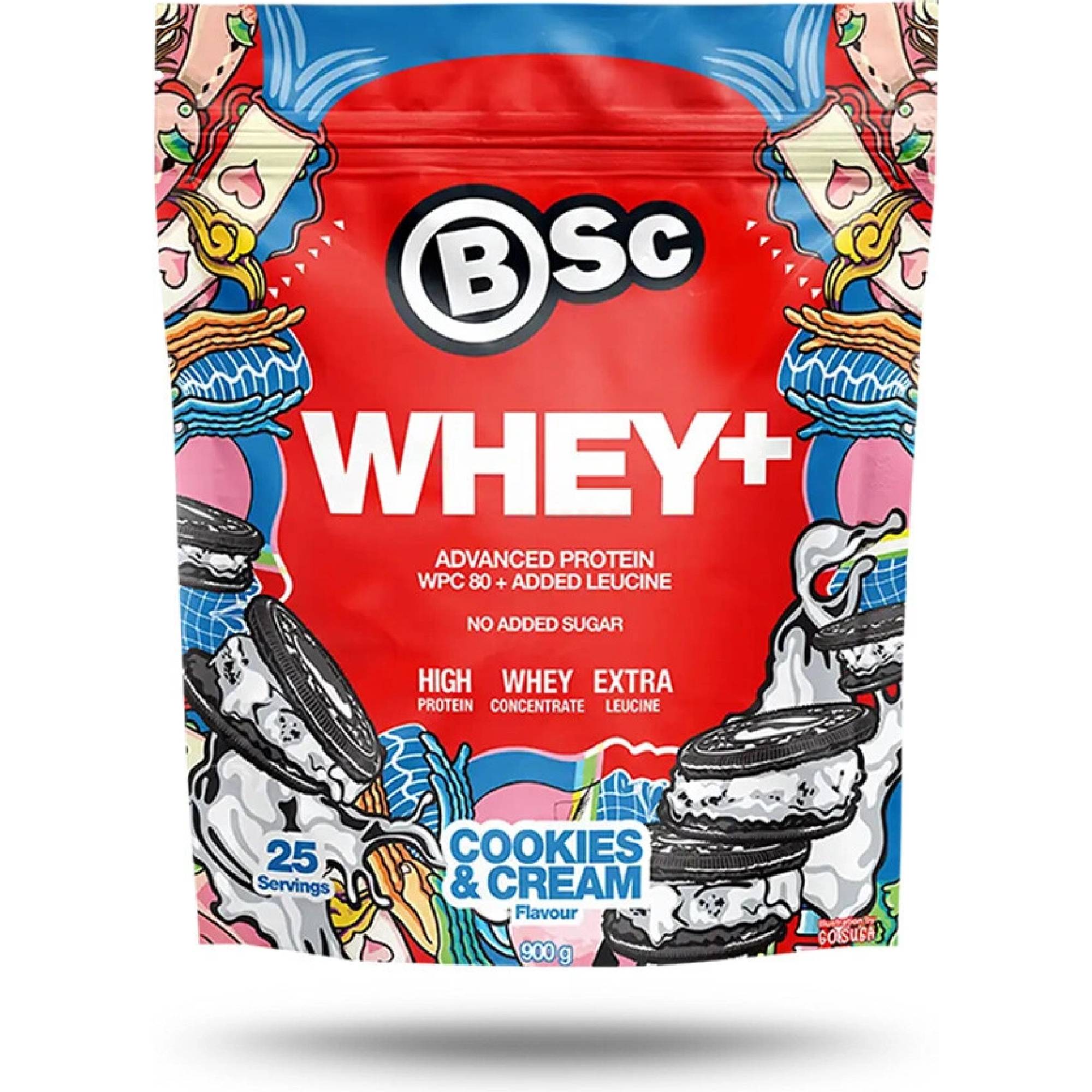 BSC Nutrition Whey+ 900 g COOKIES & CREAM