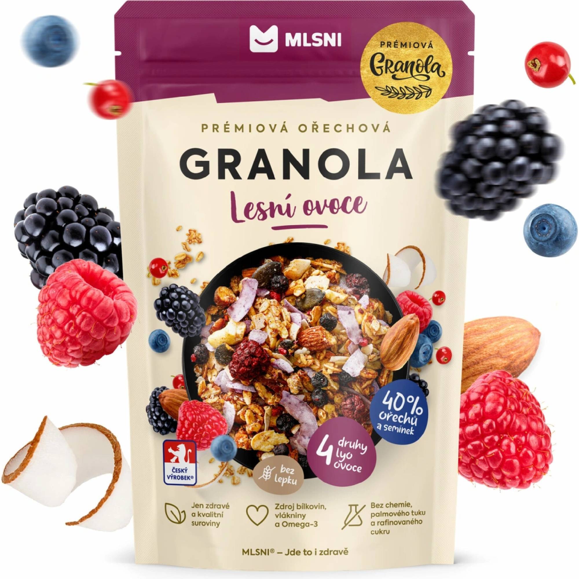 Mlsni Prémiová granola Lesní ovoce 400 g