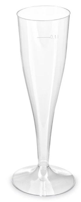 Kelímek krystal na sekt 0,1l dvoudílný- 10 ks 