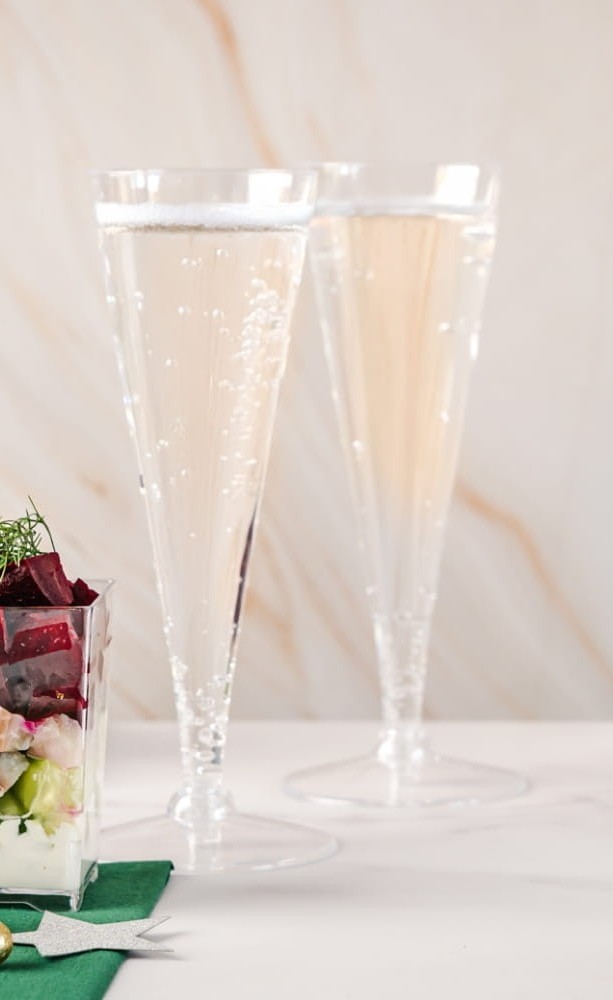 Kelímek krystal na sekt 0,12 l dvoudílný- 10 ks 