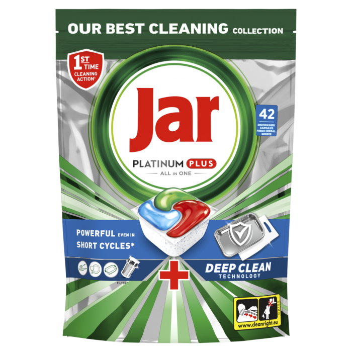  Jar Kapsle Platinum Plus Blue Deep Clean 42ks