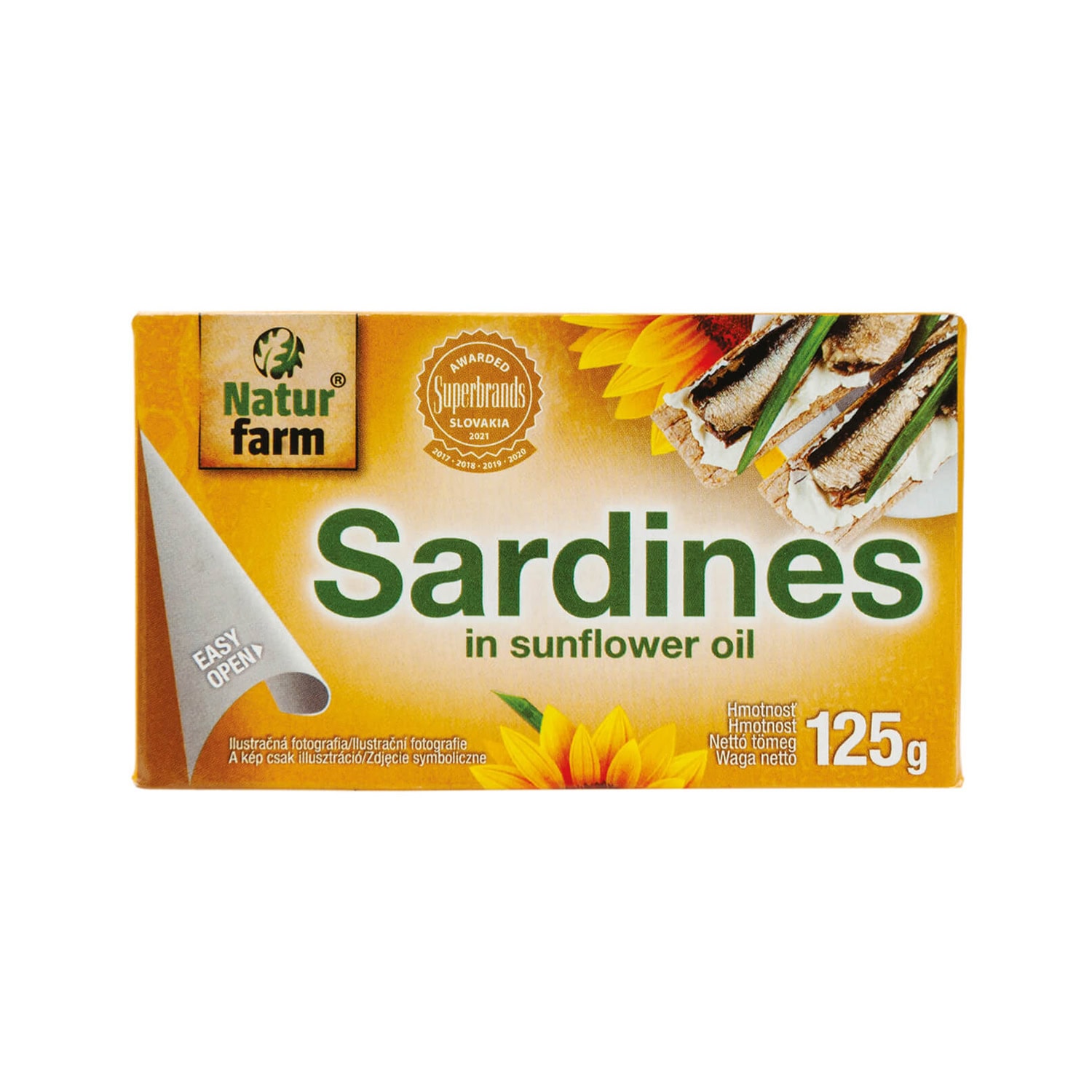 Natur farm sardinky ve slunečnicovém oleji 125 g