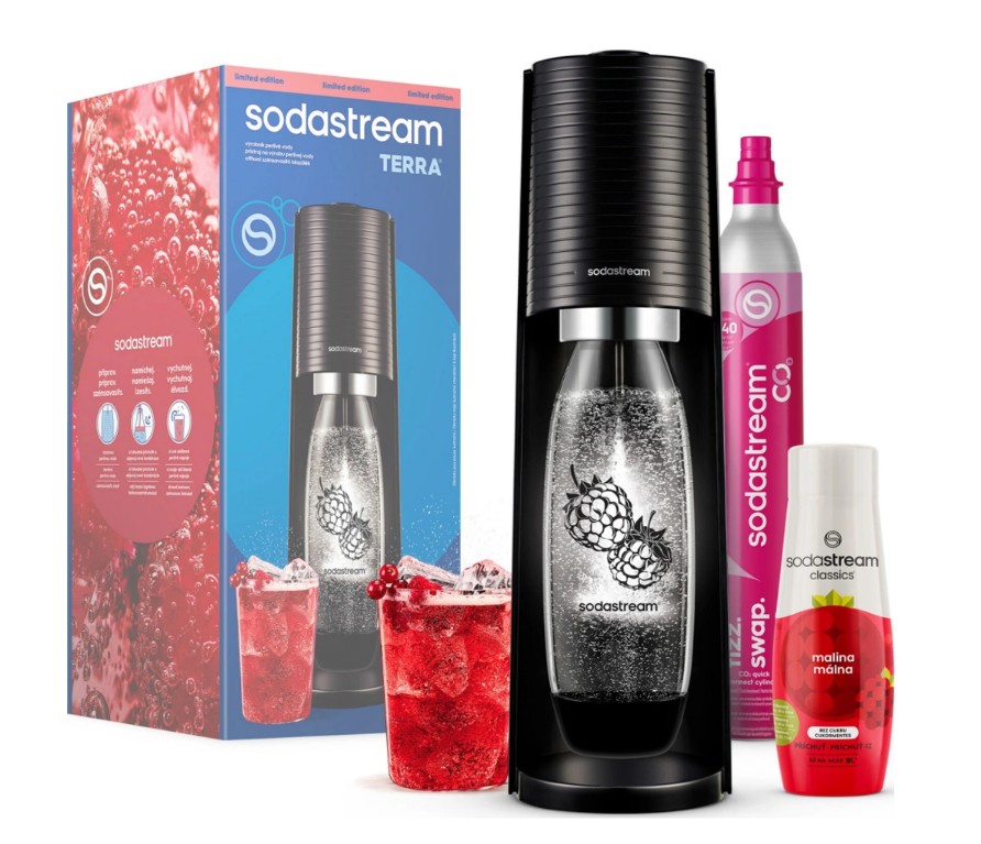 SodaStream TERRA BLACK Malina Zero Mpack SODASTREAM